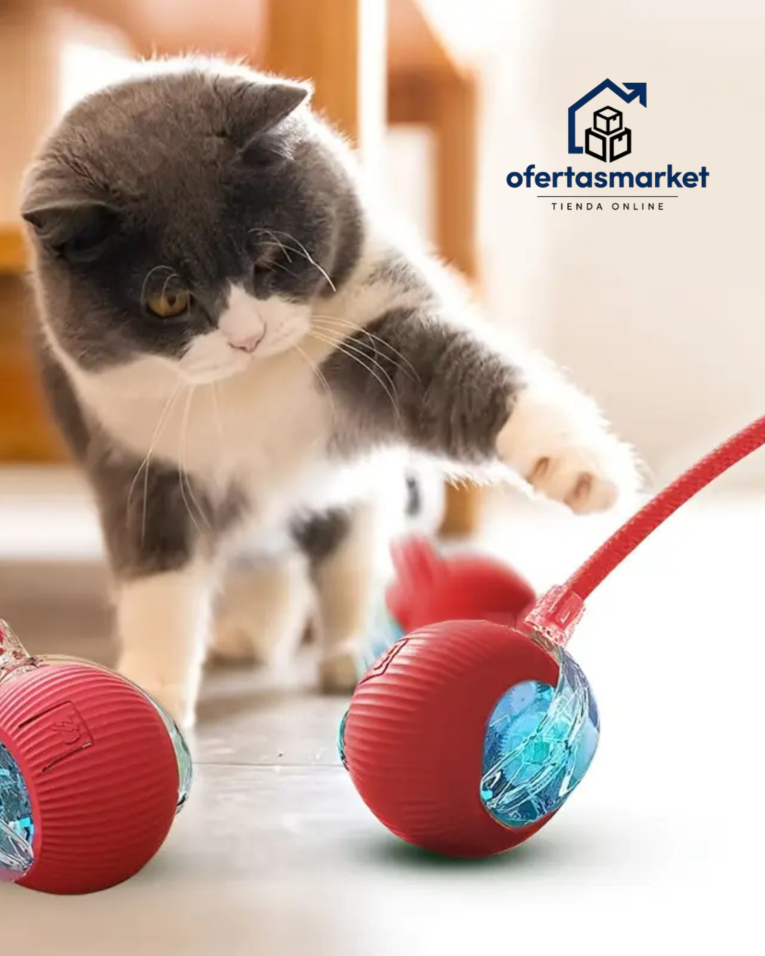 Pelota Inteligente para Gatos con Luz LED